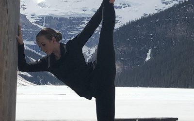 ballet dancer snow trees