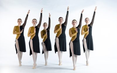 women ballet gold black dress